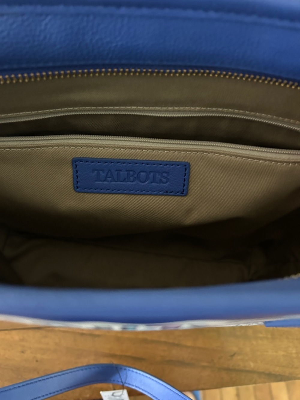 NWT Talbots California Map Blue Tote Bag - Picture 4 of 6